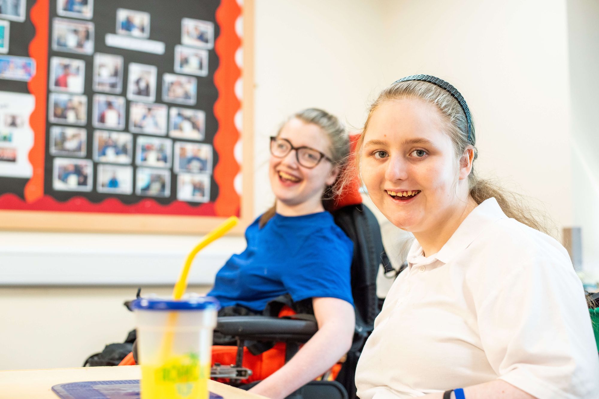 Two smiling pupils at Vranch House School